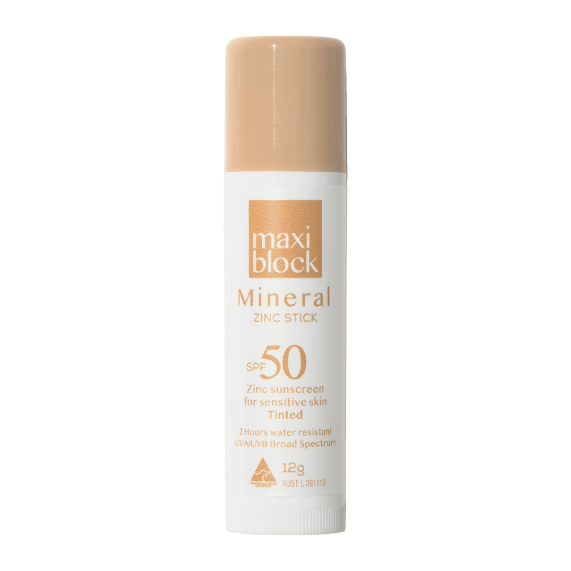 Maxiblock Mineral Zinc Stick Tinted 12g